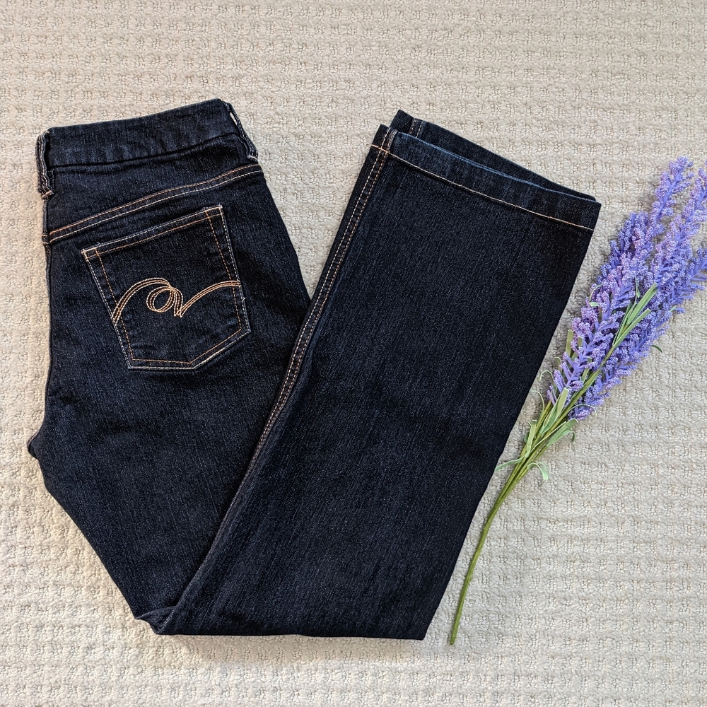 Dark denim jeans